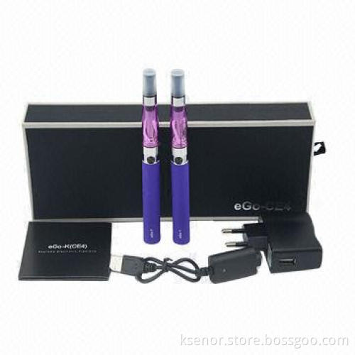 eGo-CE4 Hottest E-cigarette Starter Kit with All Atomizers, 650/900/1,100mAh Capacity